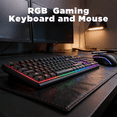 thumbnail image 5 of Wired Gaming Keyboard and Mouse, Rechargeable 104 Keys RGB Backlit Keyboard, Compact Gaming Keyboard & Lightweight 3200 DPI Honeycomb Optical Mouse for PC Gamer(Black), 5 of 6