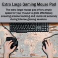 thumbnail image 4 of Gaming Mouse Pad Retro Long Mousepad, Large Desk Pads Computer Desk Mat, The Desk Pad Non-Slip Rubber Base, 35.4 X 15.7 inch for Work/Game/Office/Home World Map with Balloons and Animals, 4 of 6