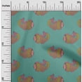 thumbnail image 1 of oneOone Polyester Lycra Fabric Fish Block Printed Fabric 1 Yard 56 Inch Wide, 1 of 4