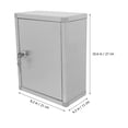 thumbnail image 2 of RENACLIPY Plated Silver Stainless Steel Wall Mount Lockable Storage Box with Slot for Letters Suggestions Donations, 2 of 8