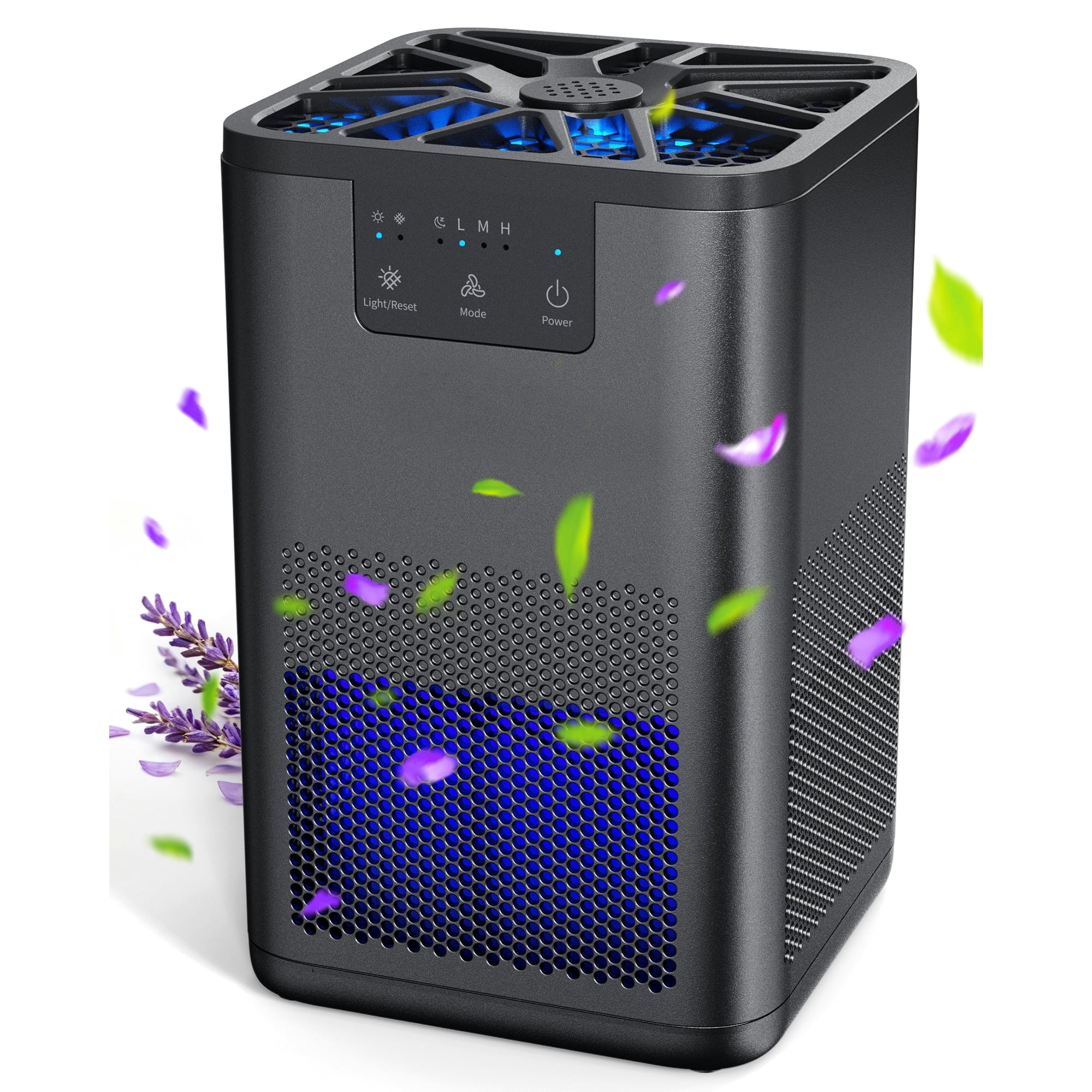 ALROCKET Air Purifier,Hepa Air Purifier Filter for Bedroom,Pet Dander,Odors,Air Cleaner for 300 Sq.ft,Black