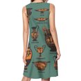thumbnail image 2 of Ancient Greek Pottery Spring Summer Dresses for Women Fashion T-shirt Dress Casual Sleeveless Loose Sundress with Pockets, 2 of 5