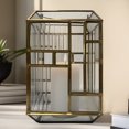 thumbnail image 2 of Candle Lantern with Glass and Decorative Gold Finished Frame for Home Decor Console Table Centerpiece Patio Garden Dining Living Room Bedroom Office Farmhouse Events Wedding Decorations - Set of 4, 2 of 8