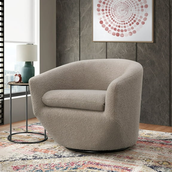 Picket House Furnishings Maison Swivel Chair in Feather Tan