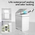 VQJTCVLY Bathroom Small Trash Can with Lid, 2.6 Gallon Touchless ...