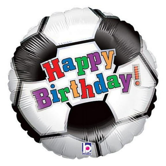 LOONBALLOON Soccer Balloons, 18″ SOCCER BALL BIRTHDAY