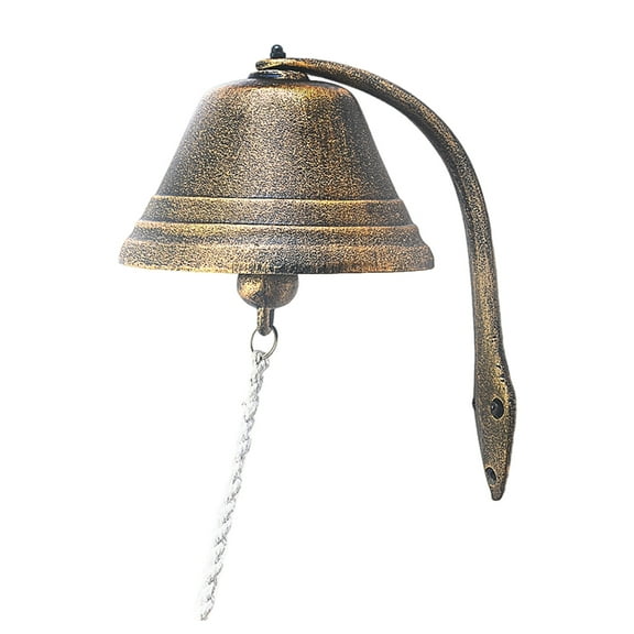 Farmhouses Antique Iron Hanging Dinner Bells for Front Door Porch Window Doorbell Decorative Ornament Easy to Install