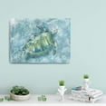 thumbnail image 2 of Bathroom Wall Decor Sea Turtle HD Pictures Print on Canvas Wall Art for Bedroom Kitchen Blue Coastal Room Decorations Art Work Green Turtle on Blue 12x16 inches, 2 of 6