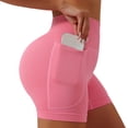 thumbnail image 2 of VV AVEORS Biker Shorts Women With Pockets - High Waisted Stretchy Soft Athletic Yoga Workout Gym Spandex Tummy Control Shorts Pink L, 2 of 8