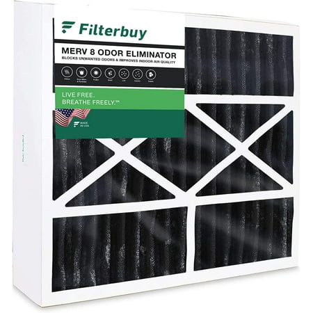 

Filterbuy 16x20x5 MERV 8 Odor Eliminator Pleated HVAC AC Furnace Air Filters with Activated Carbon for Honeywell (1-Pack)