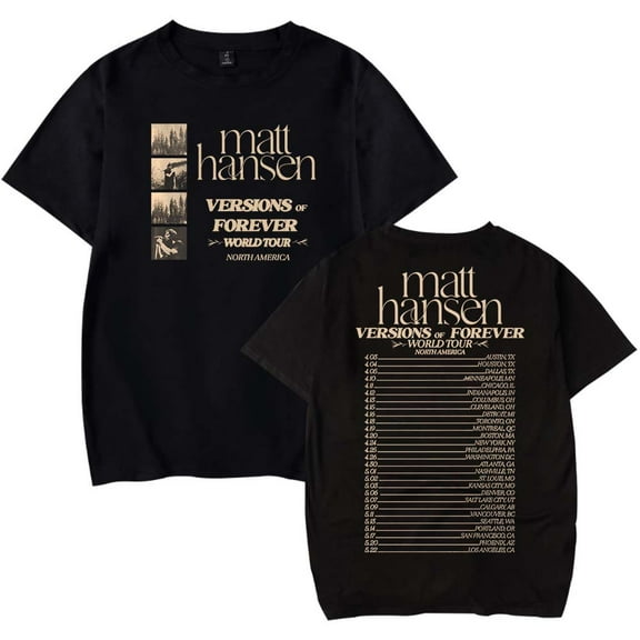 Matt Hansen Versions of Forever Tour Merch T-Shirt Women Men Crewneck Casual Short Sleeve Tee