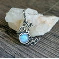 thumbnail image 6 of duhgbne fashion vintage boho moonstones necklace wire cutout moon pendant necklace personalized necklace jewelry, 6 of 9