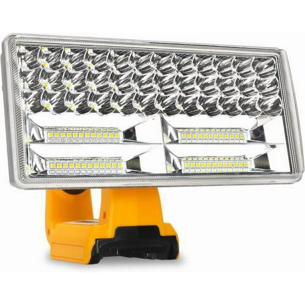 Compatible con Linterna Dewalt Batería de Iones de Litio de 20 V Max, 40 W 4200 Lm para Luz Dewalt de 20 V Max Foco de Reflector de Luz de Trabajo Led con Puerto USB, 9"