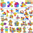 thumbnail image 2 of Fubaoda Bloques de construcción para niños pequeños y niños Juegos de construcción de Juguetes de 180 Piezas - Juguetes de construcción de vástagos - Bloques de construcción entrelazados para niños pe, 2 of 5