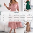 thumbnail image 3 of Bxsruta Women's Off The Shoulder A Line Dress Soft Stretchy Summer Casual Midi Dress, 3 of 8