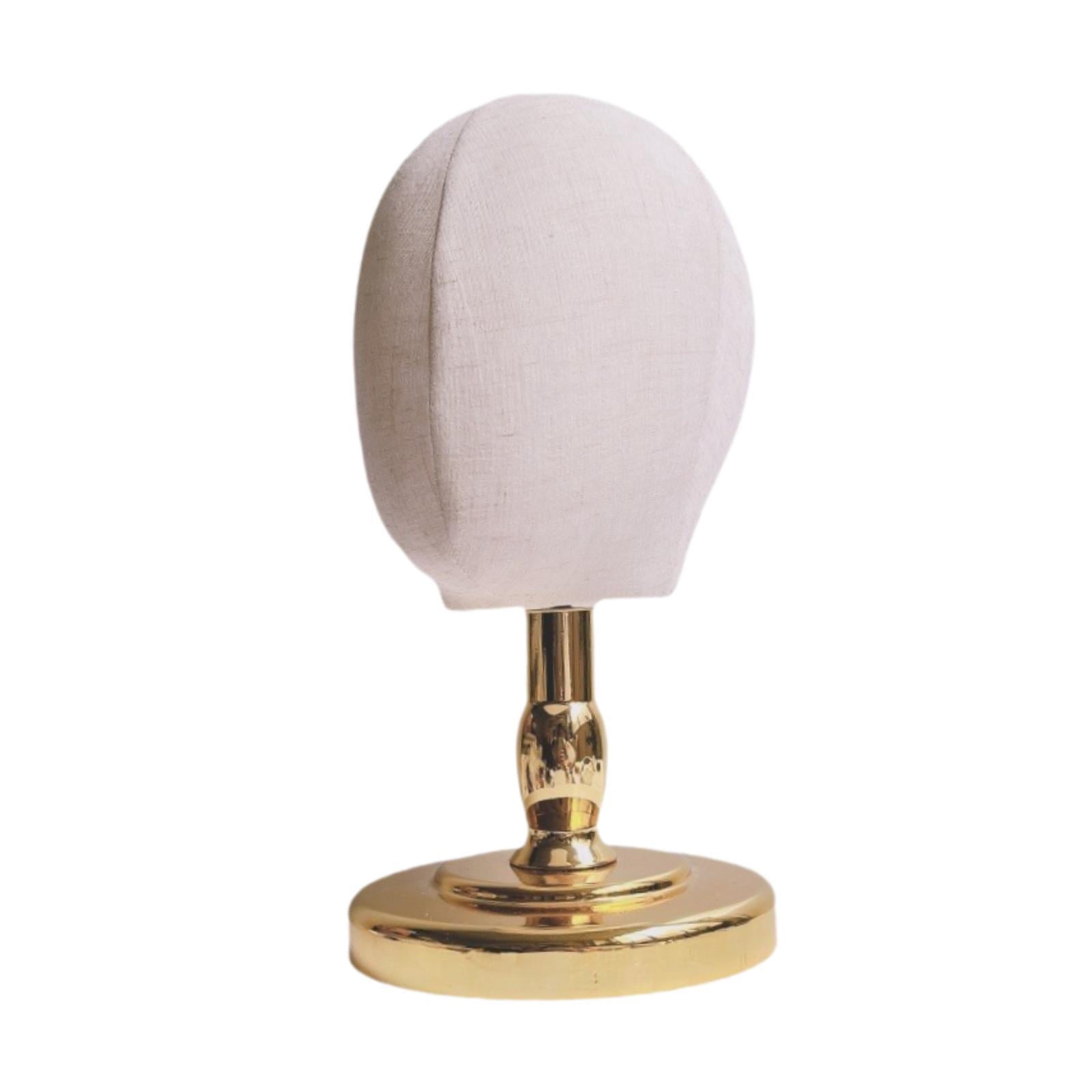 Gazechimp Head Fashion Stable Base Manikin Head for Earphones Headwear Display gold base