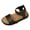 Black, variant on Beach Sandals for Women Lightweight Cork Footbed Arch Support Summer Walking Shoes Buckle Ankle Strap Antislip Flat Shoes White Size 7.5
