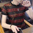 thumbnail image 2 of Camiseta para hombre con estampado divertido, ropa urbana de hip hop genial, camisetas para hombre, camisetas elásticas elegantes, venta al por mayor, Katoen Polyester Xl, 2 of 4