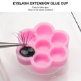 thumbnail image 3 of 500 Pcs Support de Colle pour Extensions de Cils en Forme de Fleur Rose, 3 of 4