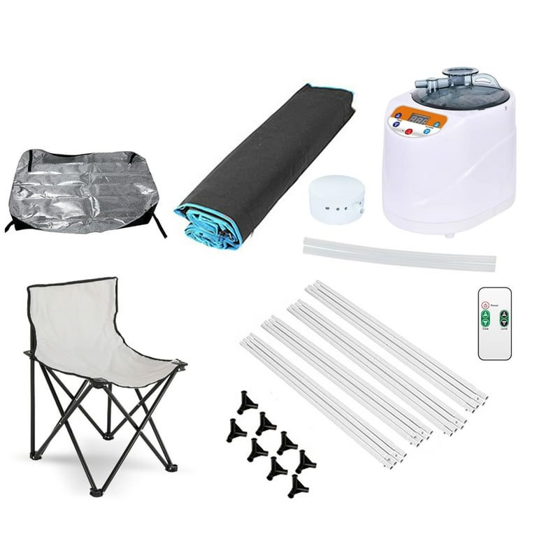 JOMEED 35 x 35 Inch Portable Zip Sauna w/Chair for Home Relaxation