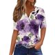 thumbnail image 2 of Fiudx Liquidación de Ofertas Flash Camiseta de Color Liso con Cuello En V para Mujer, 2 of 4