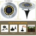 thumbnail image 5 of Paquete de 8 luces solares para exteriores, 16 LED, blanco cálido, IP65, focos empotrables impermeables para jardín, camino, césped, patio, patio, subterráneo, 5 of 5