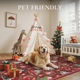 thumbnail image 5 of KUETH Christmas Area Rugs 5x7 Machine Washable Non Slip Red Rugs for Living Room Bedroom Home Decor, 5 of 8