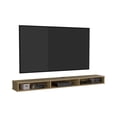 thumbnail image 4 of Slim 3-Shelf TV Stand Media Console | Natural Wood Engineered Wood | 70.9" Wide | Living Room Entertainment Center | Eco-Friendly &amp; Safe Materials | Easy Assembly, 4 of 7