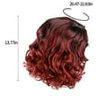thumbnail image 3 of YSGFHGJW Human Hair Wig,Wigs Wig For Women Shoulder Length Curly Hair Wigs For Women Wine Red Side Part Hair Line Party Costume Cosplay Wig Beauty For Party,Red, 3 of 6