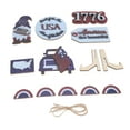 thumbnail image 4 of Independence Day Wooden Decoration, Good In Shape Tray Wooden Ornament  For Gift Making Type 5, 4 of 8