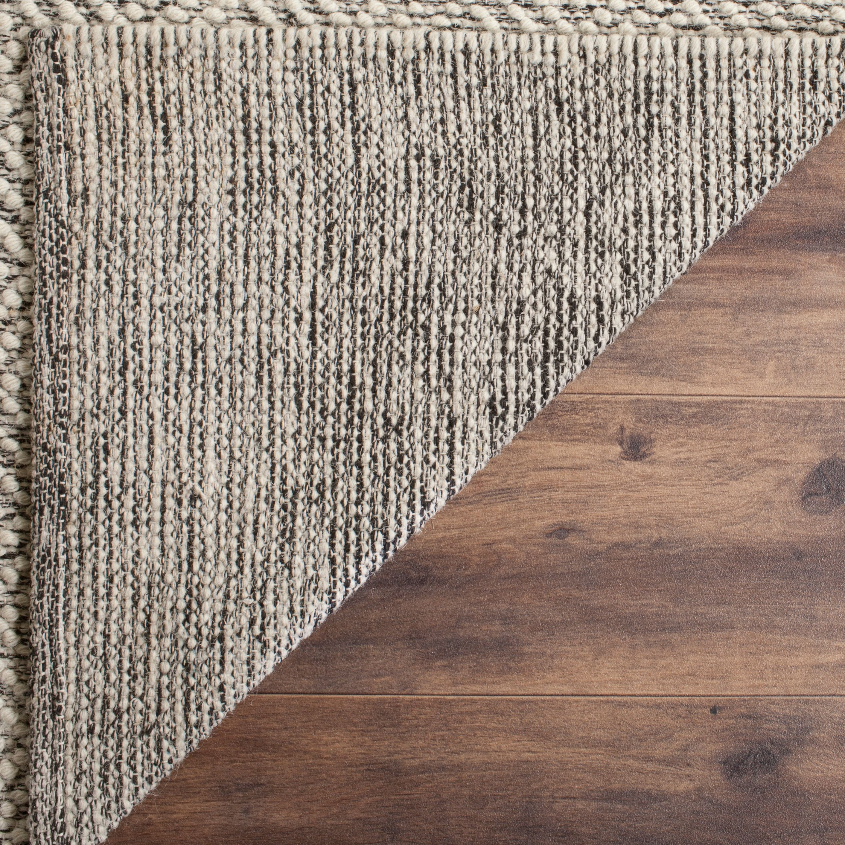 SAFAVIEH Natura Eanna Geometric Wool Runner Rug, Ivory/Light Grey, 2'3" x 10'