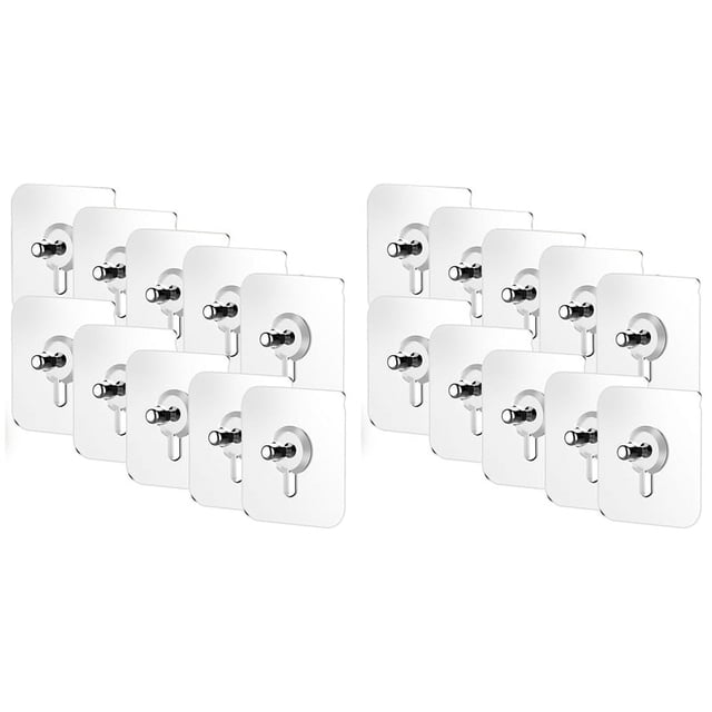 20PCS Drill Free Adhesive Hooks No Trace Screw Sticker for Bathroom Kitchen Storage Punch Free Screw Stickers