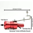 thumbnail image 4 of Coche Turbo Sonido Silbato Escape Tubo de escape Válvula de escape Aluminio Accesorios universales para automóviles, Tamaño XL, Rojo oso de fresa Electrónica, 4 of 6