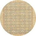 thumbnail image 1 of Ahgly Company Indoor Round Abstract Brown Gold Abstract Area Rugs, 6' Round, 1 of 6
