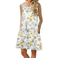 thumbnail image 2 of IROINNID Women's Shift Dress Sleeveless Summer Pockets Casual Loose Tank Dress Prints Drop Waist Dress, 2 of 6