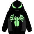 thumbnail image 3 of Sudadera con capucha Marvel Venom con cremallera para niños de 3 a 4 años, color negro, 3 of 6