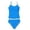Blue, variant on lnmuld Girls Two Piece Swimsuit Solid Color Contrast Trim Padded Bathing Suit for Youth Color:Light Purple,Size:10-11 Years