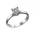 thumbnail image 2 of Princess Cut Moissanite Engagement Ring Charles &amp; Colvard Forever One 5.5MM (1ct DEW) 14k White Gold Classic Solitaire, 2 of 3