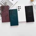 thumbnail image 3 of Metal Lacquer Dust Mesh Phone Case, Wireless Magnetic Attraction, Simple, Businessman, Drop-Proof, for Samsung Galaxy S23 S22 S21 S20 Ultra Plus FE Note20 Note10 Phone Case (Purple,S23 Ultra), 3 of 8