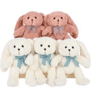 5Pcs Rubbit White/Pink