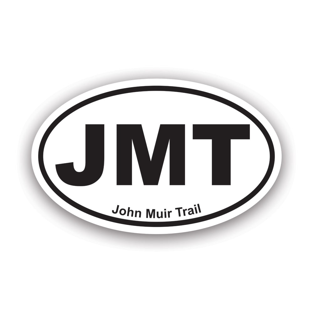 JMT John Muir Trail Oval Sticker Decal - Self Adhesive Vinyl ...