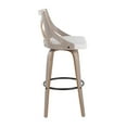 thumbnail image 5 of LumiSource Grey Charlotte 30" Fixed-Height Barstool - Set of 2, 5 of 6