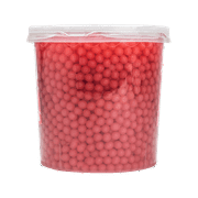 Tea Zone Cherry POPPING PEARLS™, for Beverage, Sweet snacks, Boba Milk Tea, Ready to Serve (7 lbs)