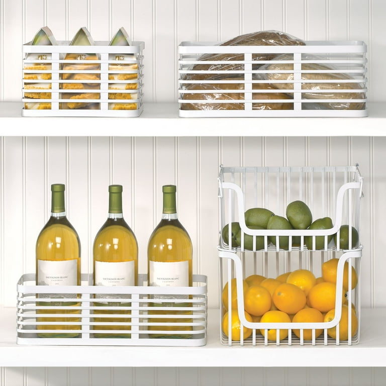 Mdesign Small Metal Wire Organizer Basket For Kitchen, 6 Pack