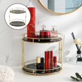 thumbnail image 1 of Cerámica Almacenamiento Bandeja Pantalla Soporte Doble Cosméticos Cosméticos Joyería Almacenamiento Mármol Patrón Cuarto de Baño Cómoda Encimera Decor Negro Baoblaze bandeja de almacenamiento, 1 of 8