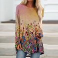 thumbnail image 2 of Camisas Para Mujer Moda Casual Manga Larga Cuello Redondo Tops Blusa Suelta Camisas Estampadas Odeerbi ODB128196, 2 of 5