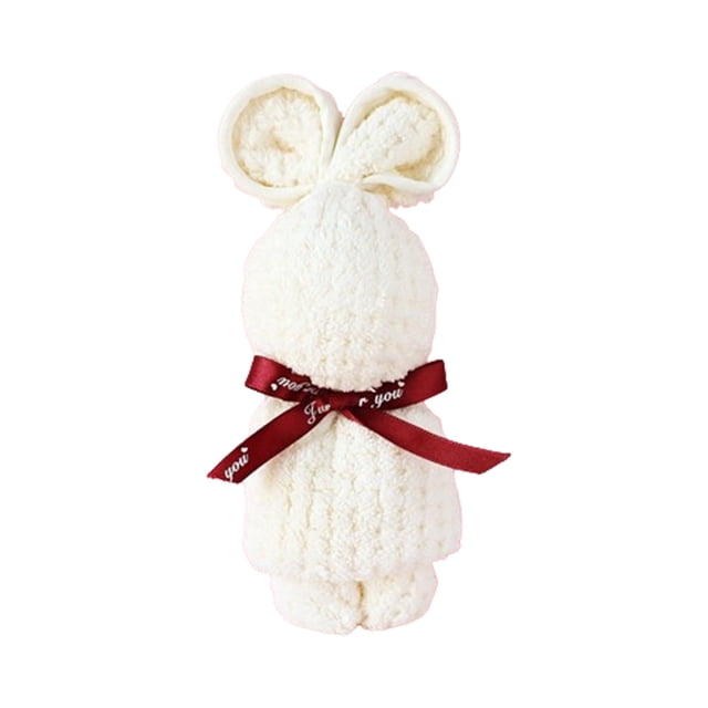 Matoen12 Birthday Gifts Rabbit Towel Plush Rabbit Household Face Towel Highly Absorbent Towel Filled Rabbit Household Multifunctional Face Towel Wedding Gift