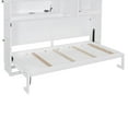 thumbnail image 2 of Twin Size Wall Murphy Bed with Top Cabinet, Shelves, Space Saving Foldable Bed with Light & USB, White, 2 of 24
