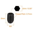 thumbnail image 2 of Uxcell Ball Point Set Screws, M4 x 6mm High Carbon Steel Metric Spring Hex Socket Grub Screw 5 Pack, 2 of 7