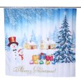thumbnail image 1 of Shower Curtain,200x180cm Christmas Themed Pattern Bathroom Accessories Waterproof Shower Curtain Exquisite Design, 1 of 8